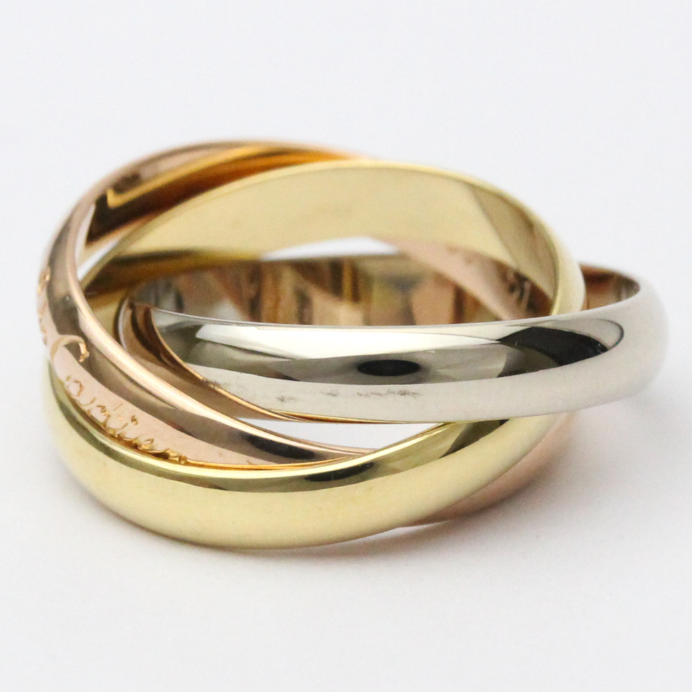 Polished CARTIER Trinity #51 US 5 3/4 TriColor 18K YG PG WG 750 Ring BF556433 - Picture 2 of 7